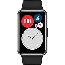 HUAWEI WATCH FIT Smartwatch with Slim Body, 1.64” Vivid AMOLED Display,  Quick Workout Animations, 10 Days Battery Life, Oxygen Saturation  Detection, Heart Rate Monitoring, Graphite Black, small: Buy Online at Best  Price