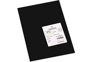 CANSON Iris Vivaldi - Paquet 50 feuilles de papier couleur A3 - 185g/m² - Noir
