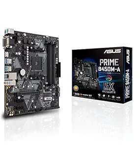 ASUS B450 AMD Ryzen 2 Micro ATX Gaming Motherboard AM4 DDR4 HDMI DVI VGA M.2 USB 3.1 Gen2 (Prime B450M-A/CSM)
