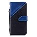 Price comparison product image Surakey Galaxy S7 edge Case, Sparkle Wallet Case Bling Glitter Splice Style Seam Colors Flip Faux Leather Protective Cover with Credit Card Slots Cash Holder for Samsung Galaxy S7 edge,Black Blue