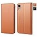 Produktbild FLYLINKTECH iPhone XR Hülle, Handyhülle iPhone XR [Echtes Leder] [Kartenfach] [Magnetverschluss] Ledertasche Lederhülle Klapphülle für iPhone XR (6.1 Zoll) - Braun