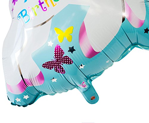 Folienballon „Einhorn Ballon Happy Birthday“ Heliumballon Luftballon Party Hochzeit Kindergeburtstag Geburtstag Deko 65 cm - 3