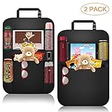★ Multifunktional Auto Organisiert: Größe: 60x40 cm, Der autositzschoner ist groß genug. Die auto sitzschoner rückenlehne haben viele Netztaschen, in denen Getränke, Trinkflaschen, Regenschirme, Kinderspielzeug speichern. Tasche mit Reißverschluss unten kann Bücher, Zeitschriften, Snacks, Tissue Box.
