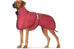 DoggieKit Abrigos para perros Impermeable prueba de viento Cálido Invierno Seguro Roscado Tiras reflectantes Chaqueta medianos grandes con arnés Orificio Cachorro Mascota Clima frío Traje Ropa Chaleco