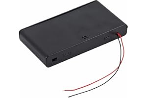 PLPLAAOO 8 sztuk uchwyt baterii AA, uchwyt baterii z pokrywą i wyłącznik zasilania, pojemnik na baterie 12 V AA pojemnik na baterie, 8 uchwyt baterii AA, 5.12x2.87x0.79 cala, Uchwyt baterii Uchwyt baterii