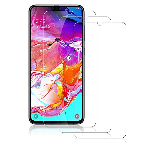 SKYE Protector de Pantalla para Samsung Galaxy A70 Cristal Templado para Samsung Galaxy A70 [3 Unidades] [9H Dureza, Anti-Rasguños, Alta Definicion, Sin Burbujas]
