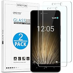 OMOTON [2 Unidades] Protector Pantalla BQ Aquaris U Plus/U Lite/U [2.5D Borde] Cristal Templado BQ Aquaris U Lite/U Plus, No Burbujas