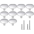 JZS Cabinet Knobs Round Drawer Knobs 37mm Single Hole Aluminum Alloy Dresser Knobs Used for Kitchen Cabinet Hardware, Pack of 10,Silver