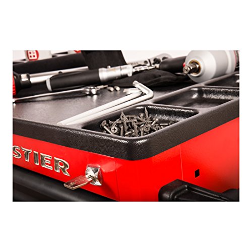 STIER Werkstattwagen | unbestückt – leer | Werkzeugwagen – Montagewagen | kugelgelagerte Schubladenschienen | 7 Schubladen I Max. Belastung 500 kg | mit Dosenhalter I mit Kunststoffabdeckung | - 3