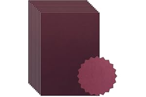 ASENME Cartulina para manualidades, 30 Unidades, color granate Cartulinas texturizadas (A4 / 30 Unidades, Granate)
