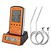 Produktbild Nahrungsmittelküche Fleisch, Das Infrarot-Thermometer, Digital-Drahtloses BBQ-Thermometer Mit Doppelfühler-Fernmonitor U. Alarmnahrungsmittelthermometer Mit LCD-Bildschirm Kocht