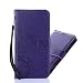 Produktbild Samsung Galaxy S8 Plus Hülle, Samsung Galaxy S8 Plus Schutzhülle, Alfort Carving Lederhülle Fashion Design Premium PU Leder Hohe Qualität Tasche Case Cover Kasten Abdeckung Wallet für Samsung Galaxy S8 Plus 6.2" Smartphone Funktion Standfunktion Unterstützte Telefone und Magnetverschluss mit Schmetterling ( Dunkles Violet )