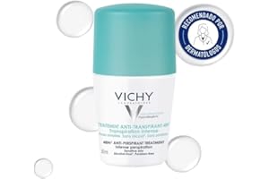 Vichy Desodorante en Formato Roll-On, Para Mujer, Antimarcas, Tratamiento transpiración intensa, Apto para Piel Sensible, Protección de hasta 48 Horas de Eficacia, Sin alcohol, Sin perfume, 50 ml