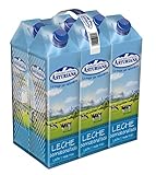 Gran calidad Central Lechera Asturiana Leche Semidesnatada - Paquete de 6 x 1000 gr - Total: 6000 gr