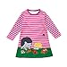 Produktbild Xinan Mädchen Kleider Kleinkind Baby Girls Princess Weihnachten Kleid Horse Print Embroidery Party Dress Outfits (Rosa, 4T)