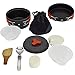 Produktbild ROOKLY Camping Mess Kit Camping Kochgeschirr Töpfe und Pfannen Leichte Backpacking Wanderausrüstung Outdoor Cooking Gear Kit Für 1-2 Personen