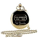 SYD BARRETT PINK FLOYD unterzeichnet Gold Taschenuhr 24 Karat Gold beschichtet Full Hunter mit Kette Luxus-Geschenk-Fall