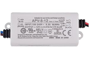 Mean Well APV-8-12 AC-DC Single Output LED Driver, Constant Voltage