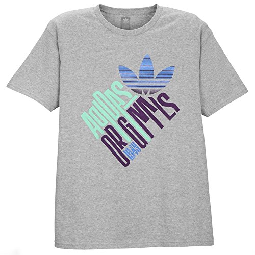 Preisvergleich Produktbild adidas Herren Tilted T-Shirt Medium Grey Blue Purple