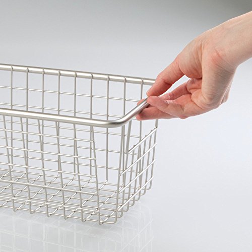 InterDesign 69555EU Forma Aufbewahrungskorb für Speisekammer, Küchenschrank – Quadratisch, Metall 23,50 x 26,04 x 13,34 cm, Satin - 7