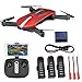 Produktbild Selfie Drohne mit Kamera 2MP HD WiFi FPV Quadrocopter Drohne, Klappbarem Arm RC Quadcopter RTF , Fernbedienung & APP Control Kopfloser Modus Höhenhaltungsmodus, 3 Akkus + 1 to 6 Battery Charger (Rot)