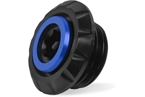 HAONEL Engine Oil Filler Cap Cover Replacement for Yamaha MT-07 MT-10 MT-125 YZF R1 R3 R6 FZ1 FZ8 XJ6 XSR700 Aluminum Oil Filler Plug(Blue)