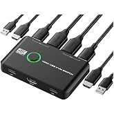 4K Hdmi Kvm Switch 2 Port Usb 2 PC Tek Kasa Klavye Mouse Kontrol &Ccedil;oklayıcı