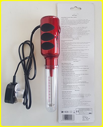 Griechisch Elektrischer Milchaufschäumer Milch Maker Shaker Mixer für Drink Frappe Nescafe Kaffee – Farbe rot – Extra Power of 25 W