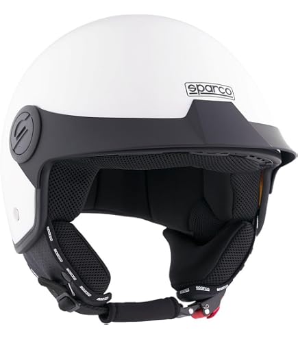 Casque Moto Demi-Jet Sparco Riders SP601 Blanc/Noir XL - Homologué ECE 22.06
