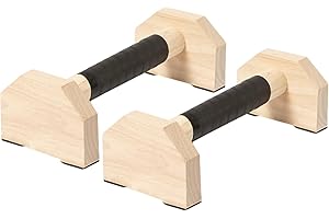 SURPZON Liegestützgriffe 2 Push Up Bars Holz Parallettes gelenkschonende Liegestützgriffe Calisthenics Equipment Fitnessgeräte für zuhause Handstand & Liegestütze