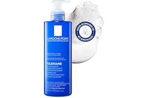La Roche-Posay, Toleriane, Gel Moussant Purifiant, Nettoie Apaise et Démaquille, Adapté aux Peaux Sensibles à Réactives, Sans Parfum, Composition Hypoallergénique et Non Comédogène, 400 ml