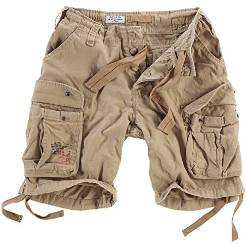 Surplus Hombres Airborne Vintage Pantalones Cortos Lavado Beige tamaño 5XL