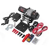 SucceBuy 12V Treuil Electrique Winch Pour Levage Pour Voiture Camping-Car (4000LBS)