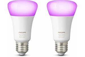 Philips Hue Ampoules LED Connectées White & Color Ambiance E27 Compatible Bluetooth, Fonctionne avec Alexa Pack de 2