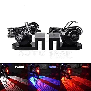 AUTO SNAP Universal Car Door Projector Welcome Lights Led Angel Wings Light Neon Ground Effect Lights Cars Side Door Step Courtesy Floor (WHITE)