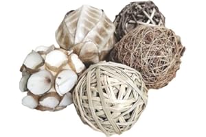 Floralcraft 5x Assorted Accent Decorative Balls - Naturals