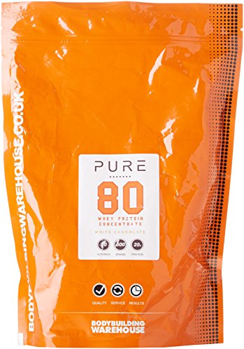 Pure Whey Concentrate 80 Protein Powder - Excellent Amino Profile for Lean Muscle Building, Growth and Recovery. Grass-fed, Low & No Added Sugar - White Chocolate, 500g