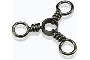 9Tong Connecteur de pêche Pivots de Poisson Tacle Émerillon de pêche à 3 Voies Eau Douce salée Accessoires de pêche Connecteur de leurre Crossline Ligne de pêche à la traîne