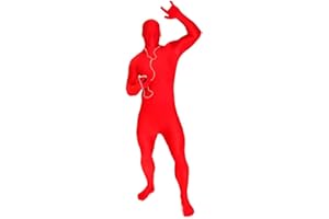 MORPHSUITS Kostium kąpielowy dla dorosłych czerwona druga skóra Halloween kostium fantazyjny - rozmiar XXL - 5'10-6'2 (178 cm-188 cm)