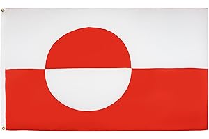 AZ FLAG - Flagge Grönland - 150x90 cm - Grönländische Fahne 100% Polyester mit Messing-Ösen - 110g