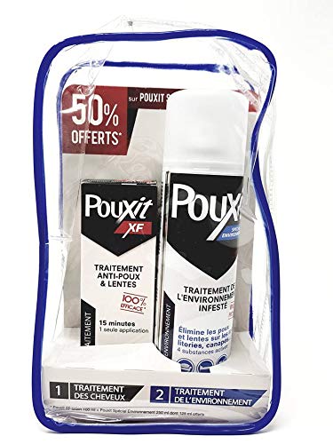 Pouxit - Pouxit XF - Estuche de loción de 100 ml + Spray Ambiente, 250 ml