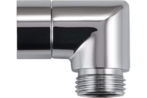 TWSOUL Adaptador de ducha de mano, 90 grados, codo para ducha de mano, conector de brazo de ducha móvil