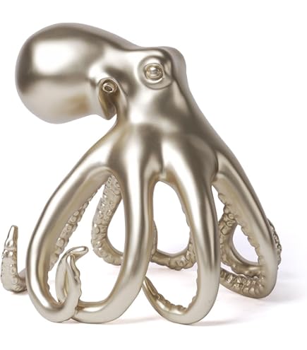 Produktbild von Brass Octopus Statue - Meerestierskulptur, Handgefertigte