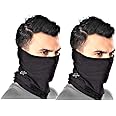 HeadTurners Unisex Neck Gaiter Headband Bandana for Dust & Sun Protection - Face Cover/Scarf for Fishing, Hiking, Cycling & ATV Riding - Breathable Summer Polyester Headwear (Free Size, Set of 2)