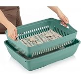 Flex Elek ve Alt kum kabı, Kapalı ve A&ccedil;ık Kedi Tuvaleti Uyumlu, 37,5x50x13 cm