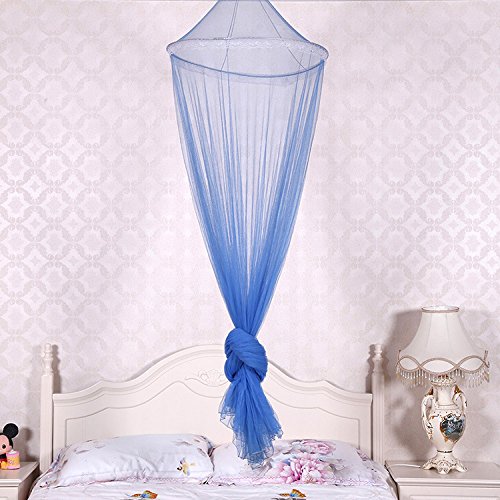 Preisvergleich Produktbild Habe Romantische Verschlüsselung oben hängende Netze, Polyester, Moskitonetze, Royal Princess Bed Vorhang , blau , 60*230*950