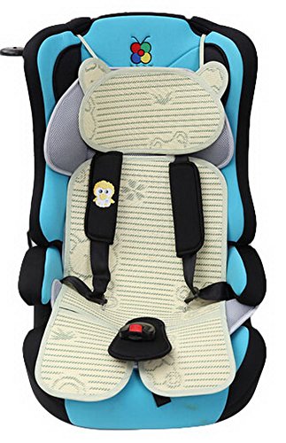 Summer Carts Mats Reusable Stroller Flax Mats Liner for Stroller(Green Bear)