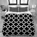 HANILUC Parure de lit Adulte,Housse de Couette,Figures de quadrilobe de Conception de modèle de Surface sans Soudure,1 Housse de Couette 140 x 200cm + 2 Taies d'Oreillers 50 x 75cm