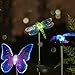 Produktbild Dsti Garten Stake LED Gartenlichter Schmetterling Vogel Und Libelle Gestalten Bunte wasserdichte Rasen(3Pcs)