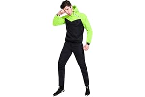 ANUFER Unisex Uomo Donna Tute per Sauna Perdita di Peso Giacca + Pantaloni Allenarsi Set di Sudore